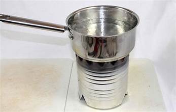 THAT IS ALMOST REPLICA OF MY STOVE (100 ML OF ALCOHOL IS ENOUGH TO MAKE SOUP IN TEA CONTAINER AND FRIES WITH ONION AND CARROT !